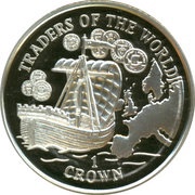 1 Crown - Elizabeth II Hanseatic League nations; Silver Proof, United Kingdom, 1998 reverse image