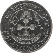 1 Crown - Elizabeth II 21st Century, United Kingdom, 2001 reverse image