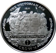 1 Crown - Elizabeth II Stanley meeting Dr Livingstone, United Kingdom, 2001 reverse image