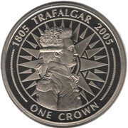 1 Crown - Elizabeth II Pierre de Villeneuve, United Kingdom, 2005 reverse image