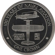 1 Crown - Elizabeth II Chance Vought Corsair, United Kingdom, 2009 reverse image