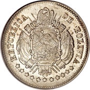 10 Centavos Type 1 lettering "LA UNION HACE LA FUERZA" obverse image