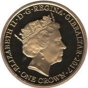 1 Crown - Elizabeth II Platinum Wedding - Family Decade; Gold Plated obverse image