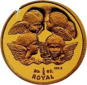⅕ Royal - Elizabeth II 4 Cherub Angels; Gold reverse image