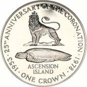 1 Crown - Elizabeth II Silver Jubilee, United Kingdom, 1978 reverse image