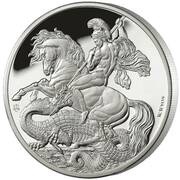1 Pound - Charles III St. George and the Dragon, United Kingdom, 2023 reverse image