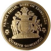 ¼ Sovereign - Elizabeth II HRH Prince Philip, United Kingdom, 2021 reverse image