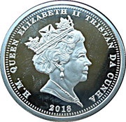 5 Pounds - Elizabeth II 65th Anniversary of Coronation-Crown, Orb and Crossed Sceptres obverse image