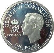 1 Pound - Elizabeth II George VI Coronation, United Kingdom, 2017 reverse image