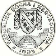 750 Dinara Olympics - Downhill Skiing obverse image