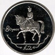 2 Pounds - Elizabeth II Queen on horseback, United Kingdom, 2006 reverse image