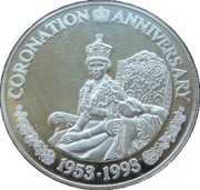 20 Crowns - Elizabeth II Coronation Anniversary, United Kingdom, 1993 reverse image