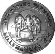 20 Crowns - Elizabeth II Lillehammer - Four-man bobsleigh, United Kingdom, 1993 reverse image