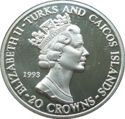 20 Crowns - Elizabeth II Apollo 11 obverse image