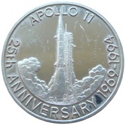 20 Crowns - Elizabeth II Launch of Apollo 11, United Kingdom, 1994 reverse image