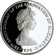 25 Crowns - Elizabeth II The Griffin of Edward III obverse image