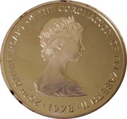 25 Crowns - Elizabeth II White Lion of Mortimer obverse image