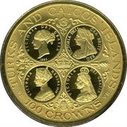 100 Crowns - Elizabeth II Queen Victoria, United Kingdom, 1976-1977 reverse image