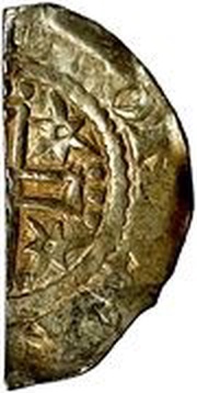 Halfpenny - Stephen Voided cross and stars type reverse image