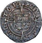½ Groat - Henry VIII 1st coinage; Canterbury mint, United Kingdom, 1509-1526 reverse image