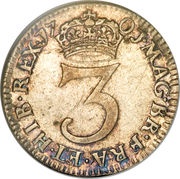 3 Pence - William III incl. Maundy, United Kingdom, 1698-1701 reverse image