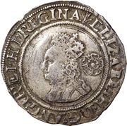 6 Pence - Elizabeth I 3rd and 4th issues; smaller bust obverse image