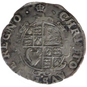6 Pence - Charles I 4th bust; group D, United Kingdom, 1632-1638 reverse image