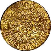 ¼ Noble - Edward III Pre-treaty period; class E, United Kingdom, 1354-1355 reverse image