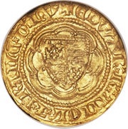 ¼ Noble - Edward III Pre-treaty period; class G obverse image