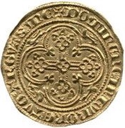 Florin - Edward III 3rd coinage; 1st period, United Kingdom, 1344 reverse image