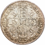 1 Crown - Charles II 3rd bust, United Kingdom, 1671-1680 reverse image
