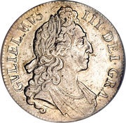 1 Crown - William III 1st bust obverse image