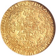 1 Noble - Henry VI London mint; Annulet issue, United Kingdom, 1422-1427 reverse image