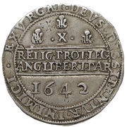 ½ Pound - Charles I Shrewsbury mint, United Kingdom, 1642 reverse image
