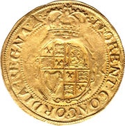 1 Unite - Charles I group E; 5th bust, United Kingdom, 1633-1641 reverse image