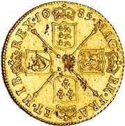 1 Guinea - James II 1st bust, United Kingdom, 1685-1686 reverse image
