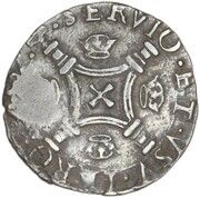 1 Plack - Mary I 1st Period, Countermark of 1575, United Kingdom, 1557 reverse image