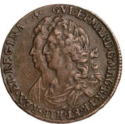 1 Bawbee - William and Mary obverse image