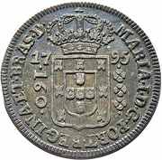 160 Réis - Maria I Low and High Crowns; Lisbon Mint obverse image