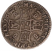 ½ Merk - Charles II 1st Coinage, Type IV, United Kingdom, 1675 reverse image