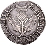 1 Thistle Merk - James VI 8th Coinage, United Kingdom, 1601-1604 reverse image