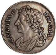 ¼ Dollar - Charles II 2nd Coinage obverse image