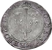 1 Ryal - James VI 1st Coinage, United Kingdom, 1567-1571 reverse image