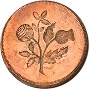 ½ Penny - Anne Pattern, United Kingdom, 1707 reverse image