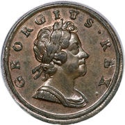 ½ Penny - George I 'Dump' issue obverse image