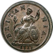 ½ Penny - George I 'Dump' issue, United Kingdom, 1717-1719 reverse image