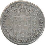 640 Réis - José I Light Type - Lisbon Mint obverse image