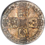 1 Shilling - George II Older bust, United Kingdom, 1743-1758 reverse image
