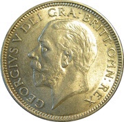 1 Shilling - George V 3rd type; modified effigy obverse image