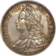 1 Crown - George II Older bust obverse image